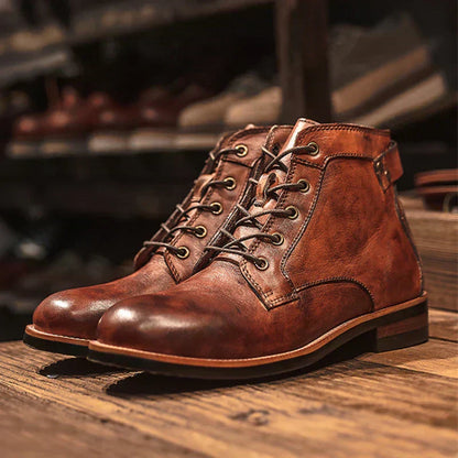 Caio - Botas Retro com Ponta Redonda
