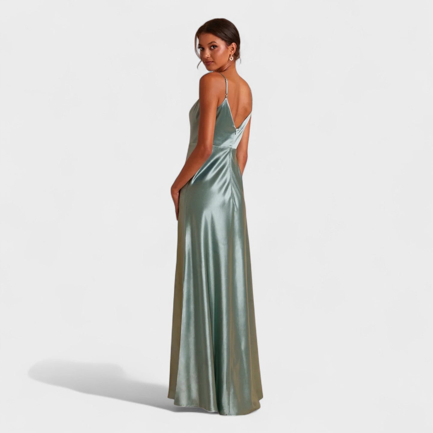 Lúcia - Vestido Longo de Satin
