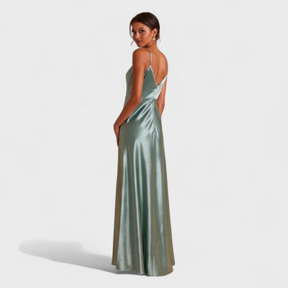 Lúcia - Vestido Longo de Satin