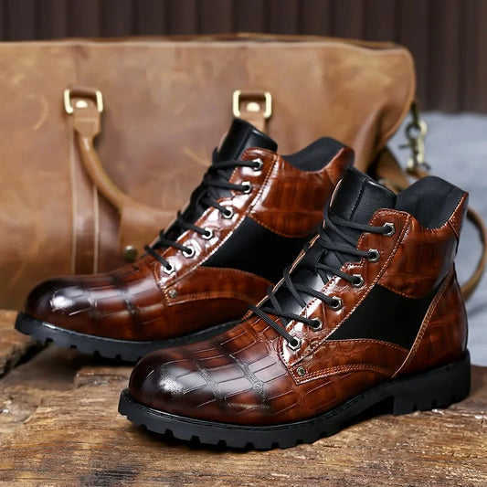 Afonso - Botas de Cuero de Cocodrilo Premium