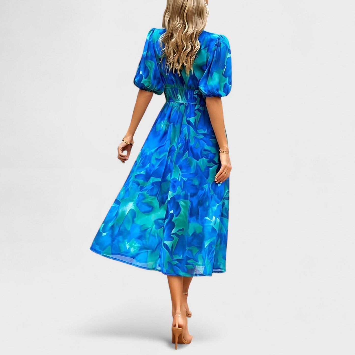 Clara - Elegante Vestido Midi con Estampado Floral