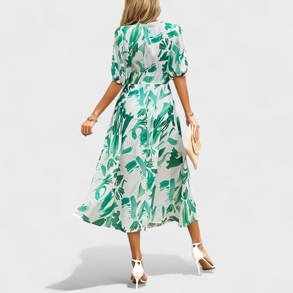 Clara - Elegante Vestido Midi con Estampado Floral