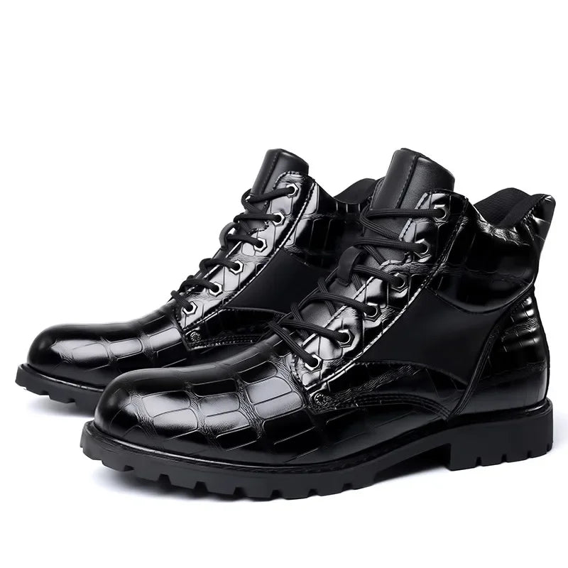 Afonso - Botas de Couro de Crocodilo