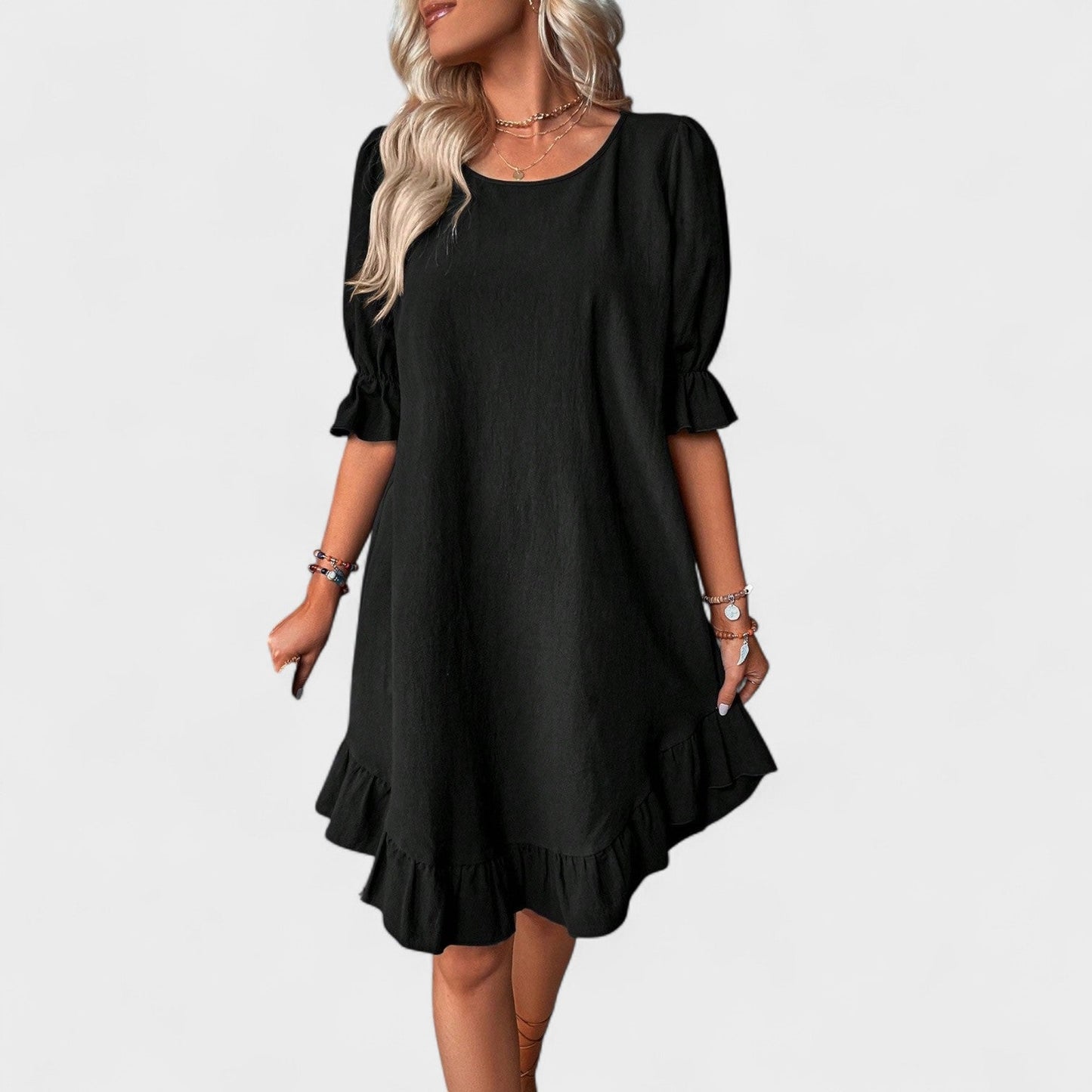 Sassa - Vestido Casual com Babados