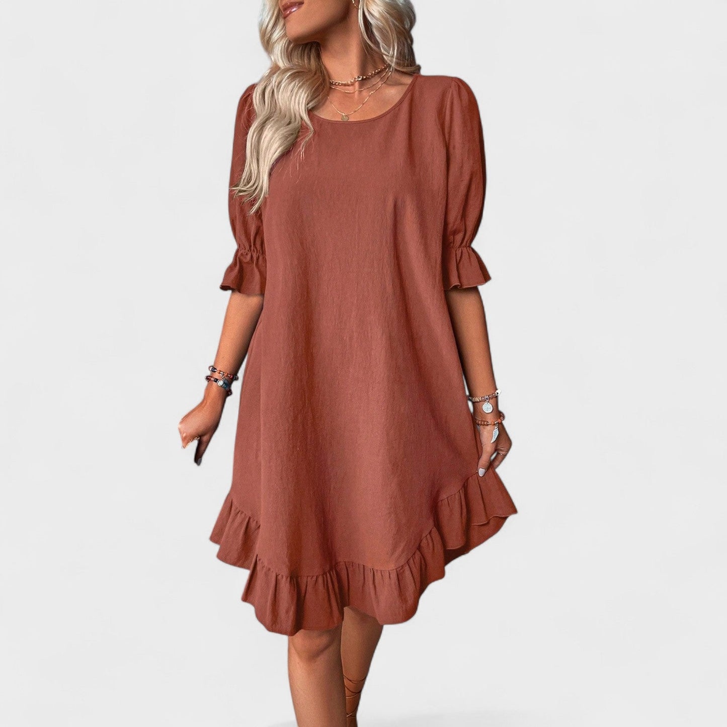 Sassa - Vestido Casual com Babados