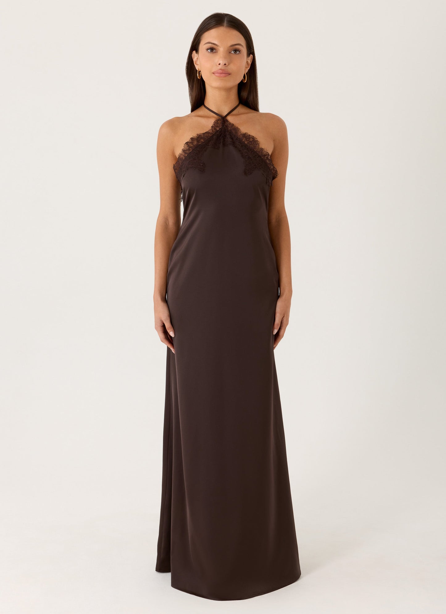 Maxi Halter Dress Samaria - Chocolate