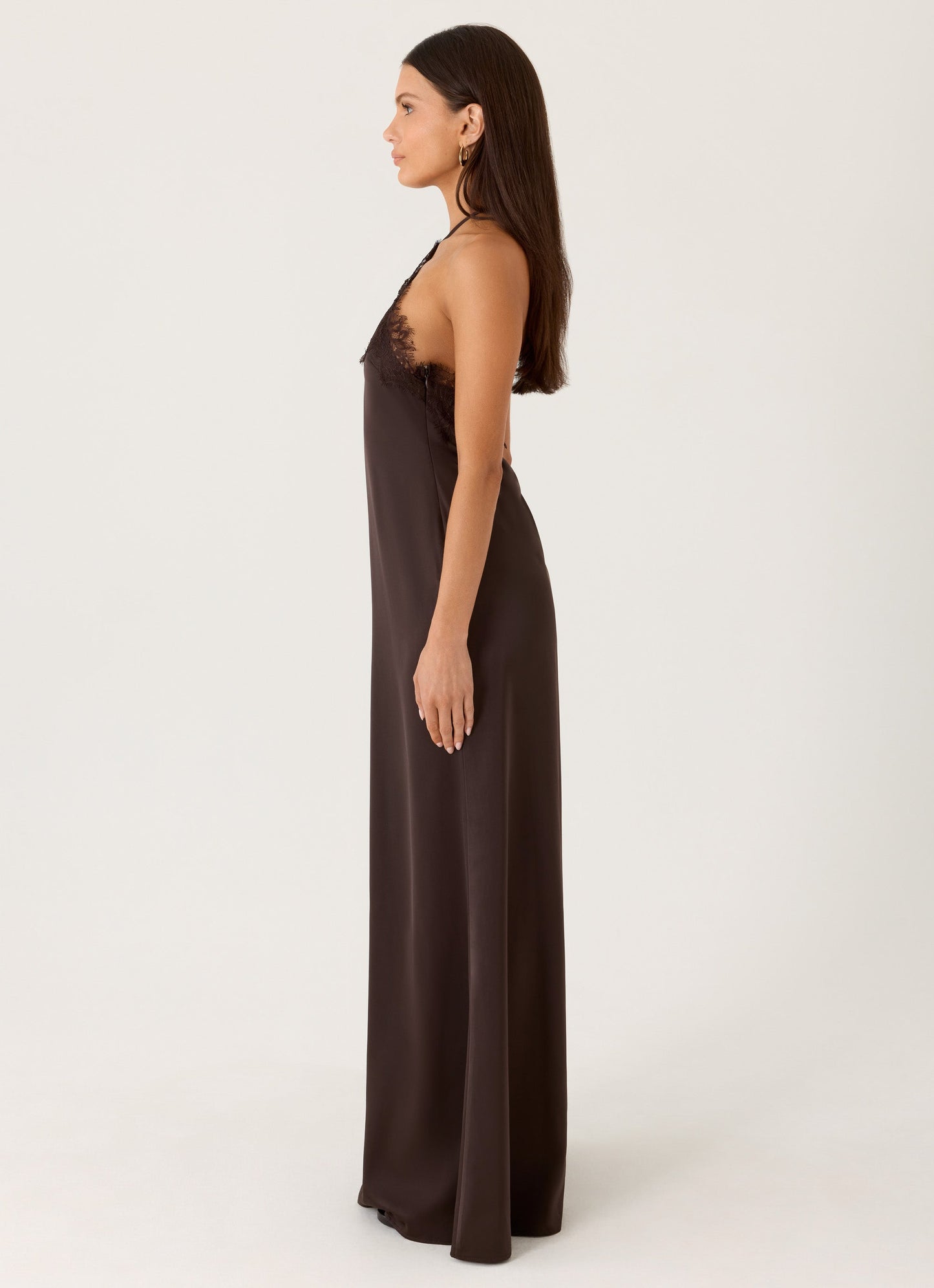 Maxi Halter Dress Samaria - Chocolate