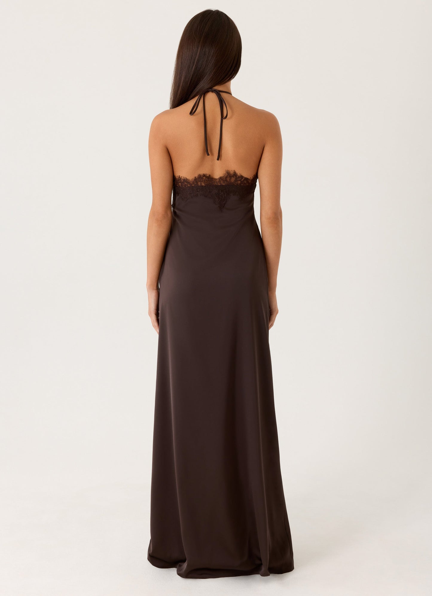 Maxi Halter Dress Samaria - Chocolate