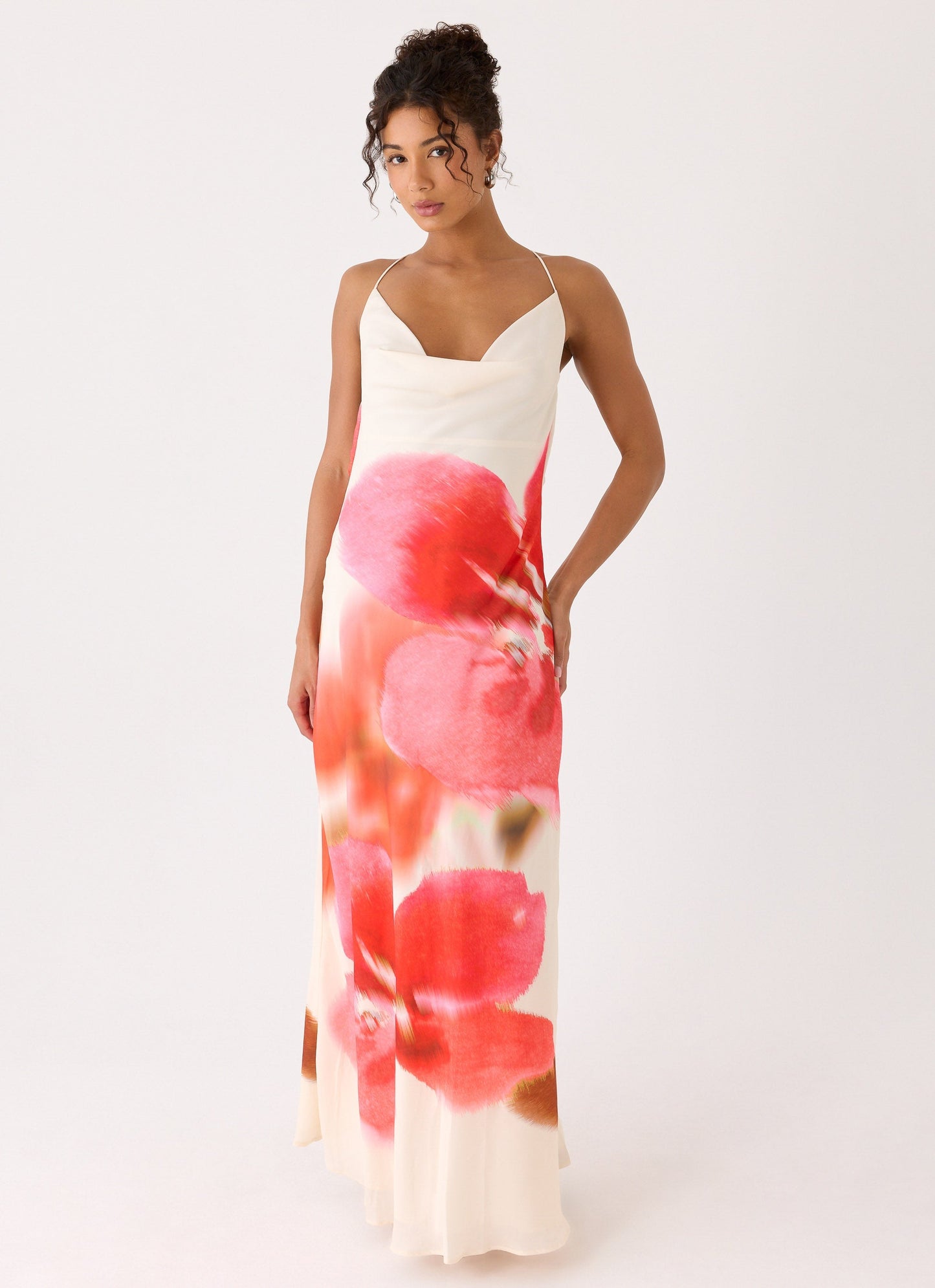 Vestido Maxi Samya com Capuz - Rosa Pastel