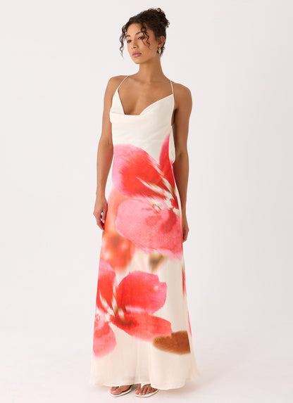 Vestido Maxi Samya com Capuz - Rosa Pastel