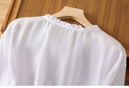 Cassiana - Camisa de Algodão e Linho