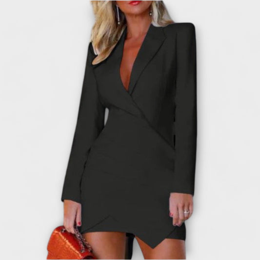 Blazer vestido de manga longa