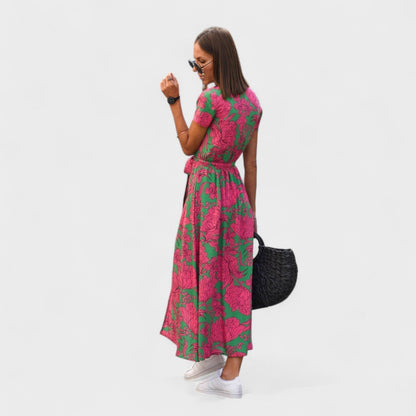 Vestido Boho Chic em Tom de Rosa Lírio