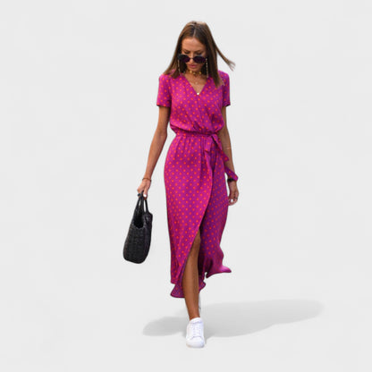 Vestido Boho Chic em Tom de Rosa Lírio