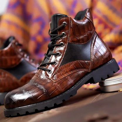 Afonso - Botas de Couro de Crocodilo