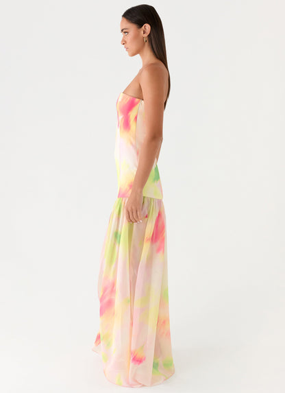 Maxi Dress - Romance Floral Shape of Love