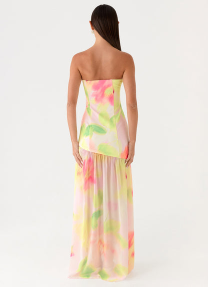 Maxi Dress - Romance Floral Shape of Love