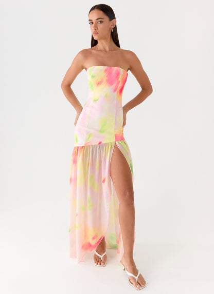 Maxi Dress - Romance Floral Shape of Love