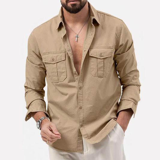 Camisa com Bolsos Cargo e Conforto Térmico