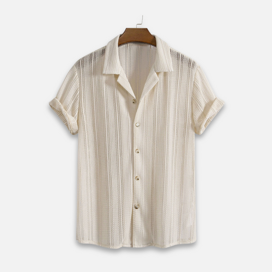 Camisa Leve com Gola Canelada