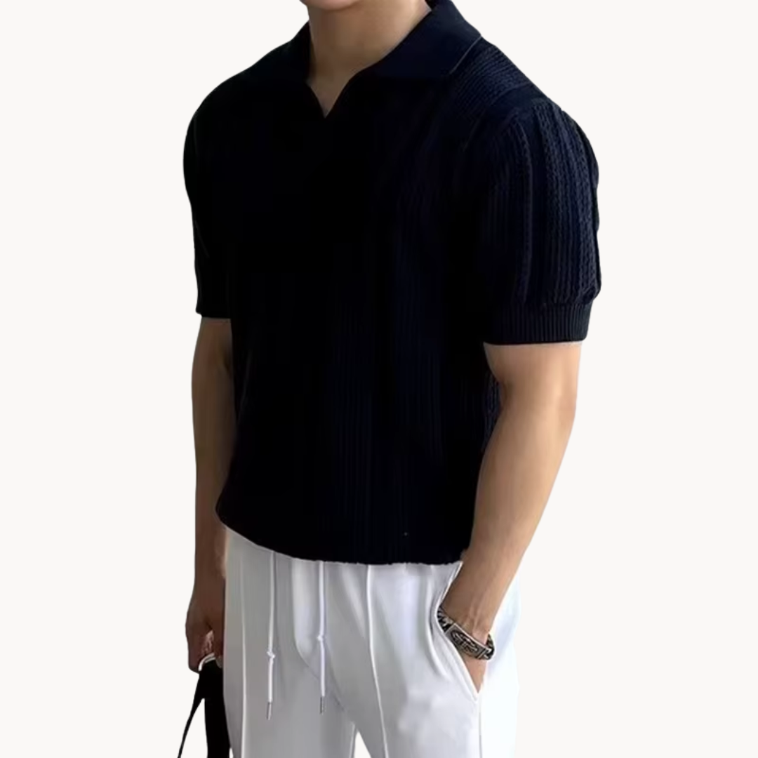 Camisa de Malha com Gola Larga