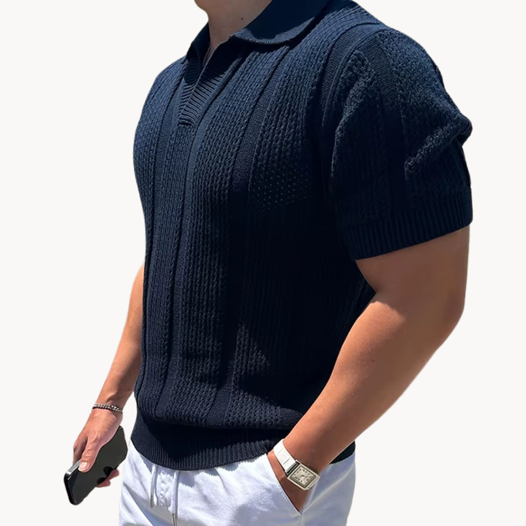 Camisa de Malha com Gola Larga
