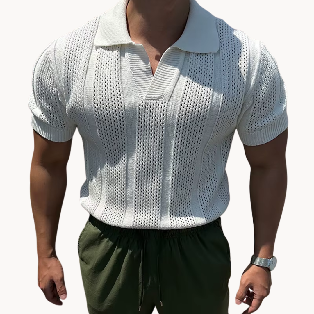 Camisa de Malha com Gola Larga