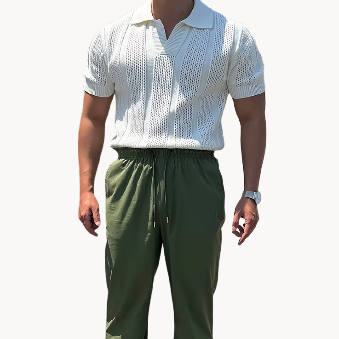 Camisa de Malha com Gola Larga