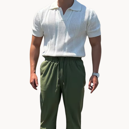 Camisa de Malha com Gola Larga