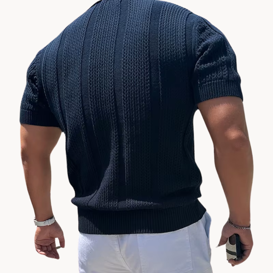 Camisa de Malha com Gola Larga