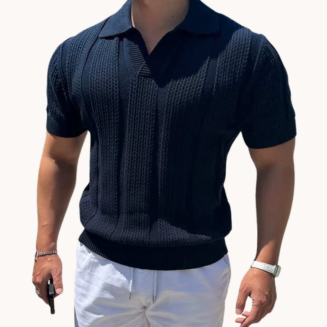 Camisa de Malha com Gola Larga