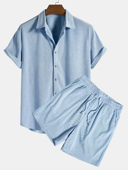 Conjunto de Camisa em Veludo Cotelê