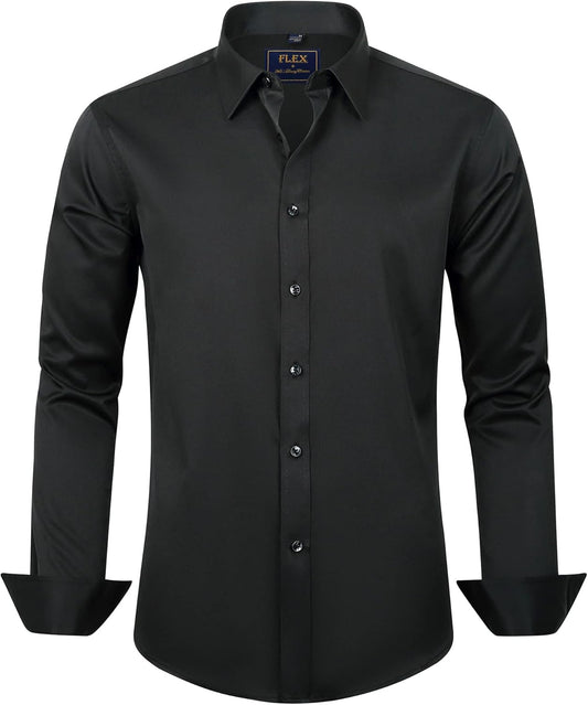 Camisa de Tecido Elástico Anti-Rugas