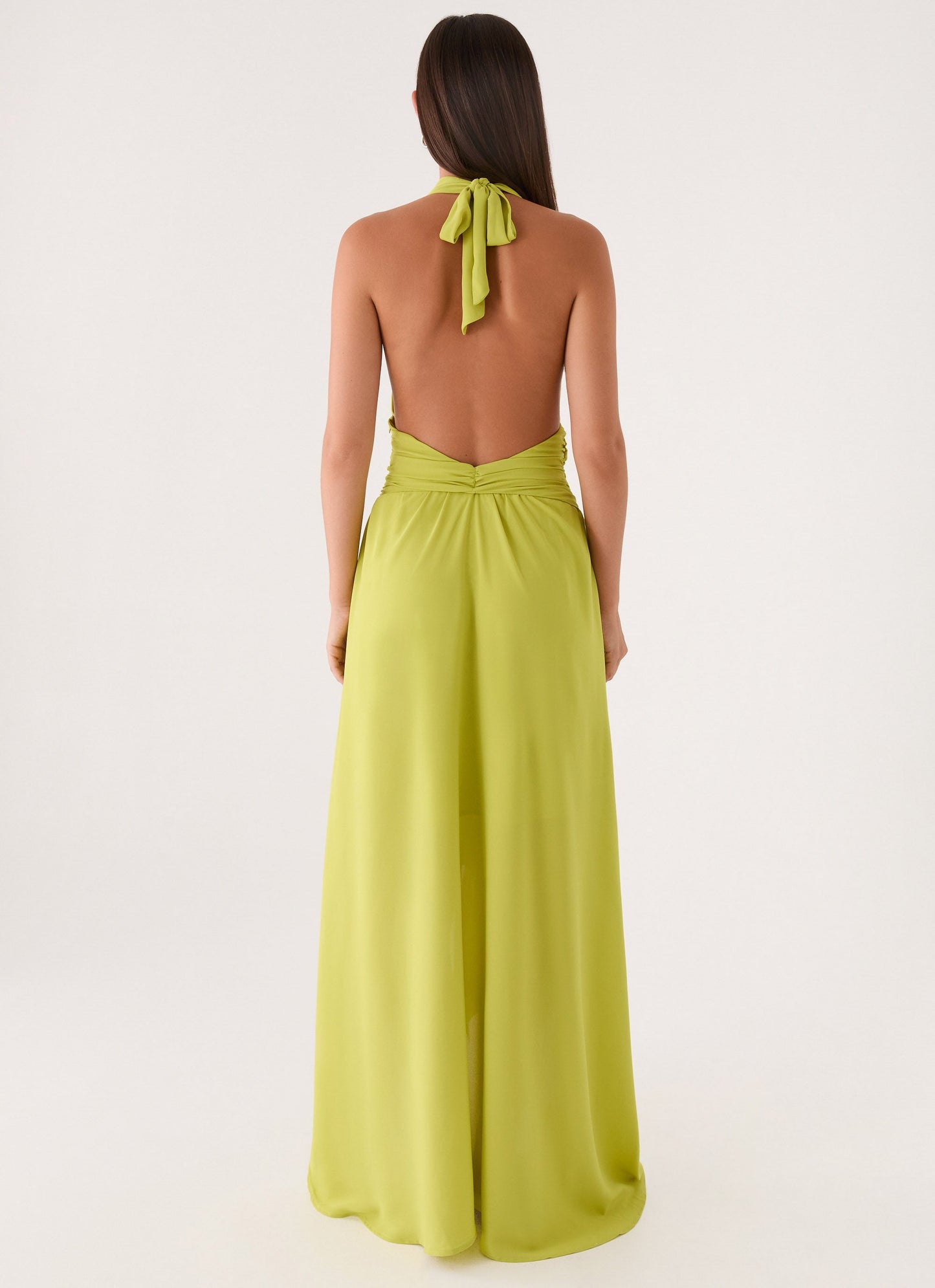Maxi Halter Dress Sinead - Lime