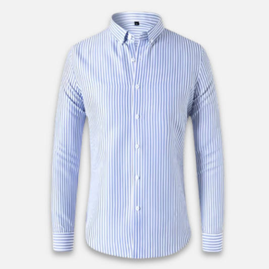 Soft Blend Overshirt - Striped Design