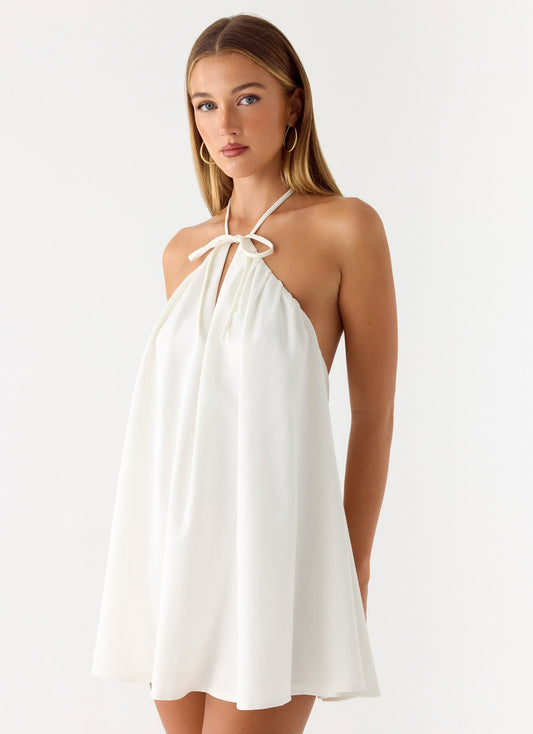 Vestido Mini de Linho Soft Breeze - Cor Branca