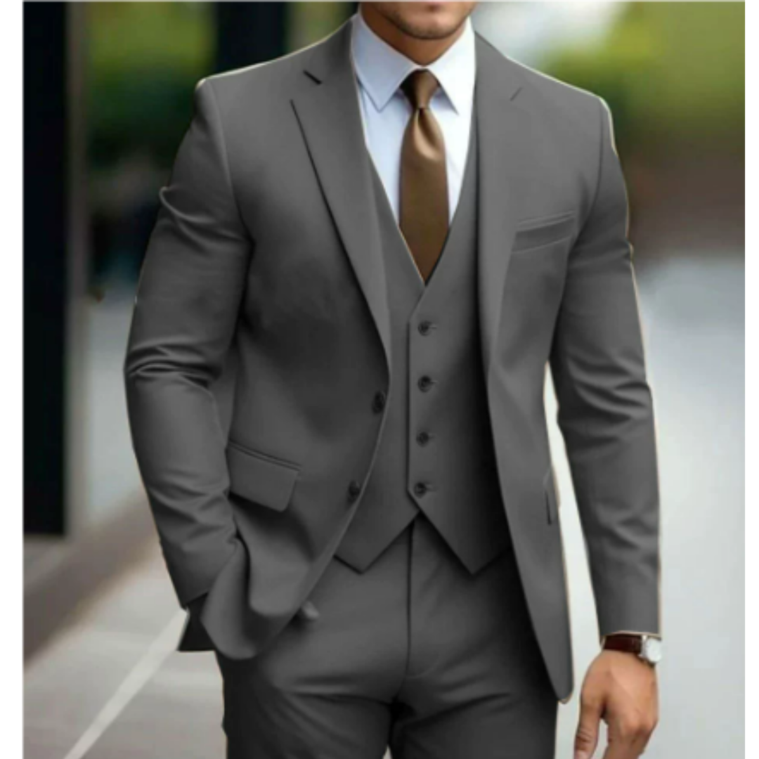 Traje de Hombro Suave con Solapa Estructurada