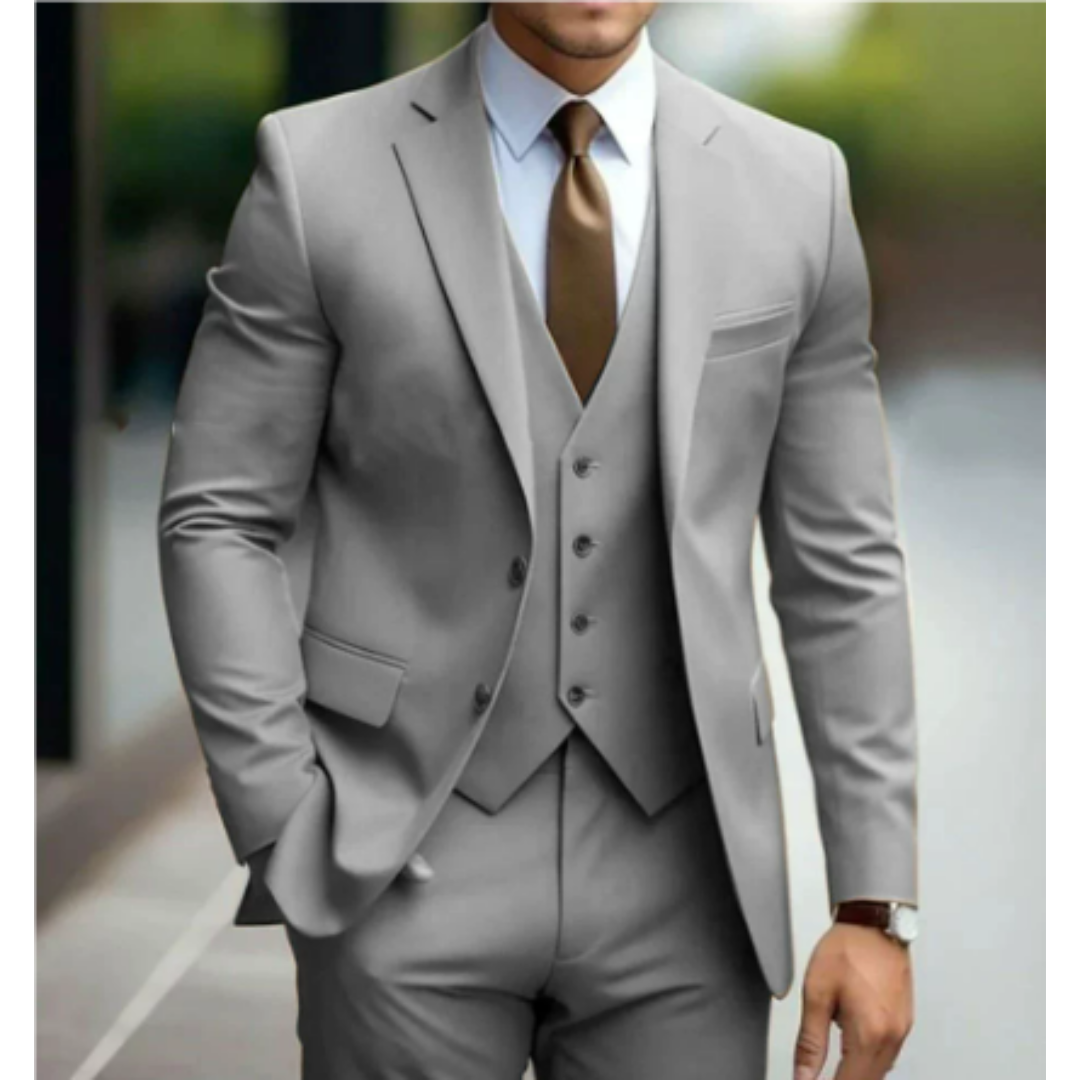 Traje de Hombro Suave con Solapa Estructurada