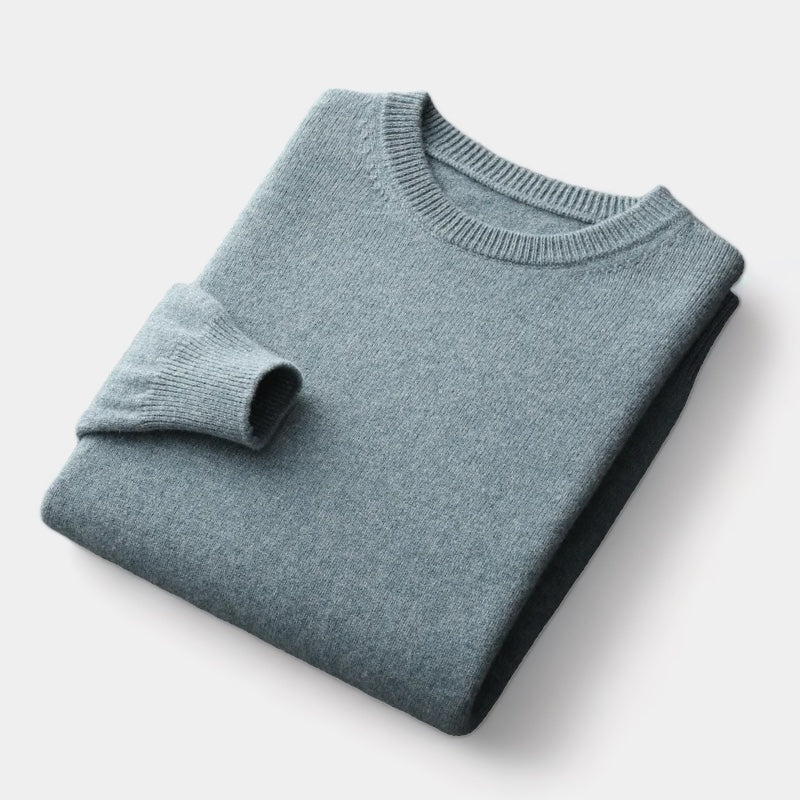 João - Jersey de punto con cuello redondo en mezcla de tejidos