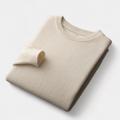 João - Jersey de punto con cuello redondo en mezcla de tejidos