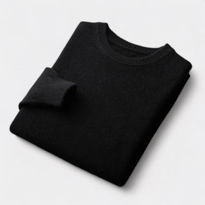 João - Jersey de punto con cuello redondo en mezcla de tejidos