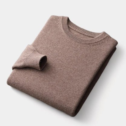 João - Jersey de punto con cuello redondo en mezcla de tejidos