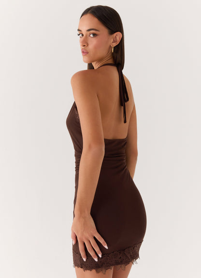 Mini Vestido Transparente - Chocolate