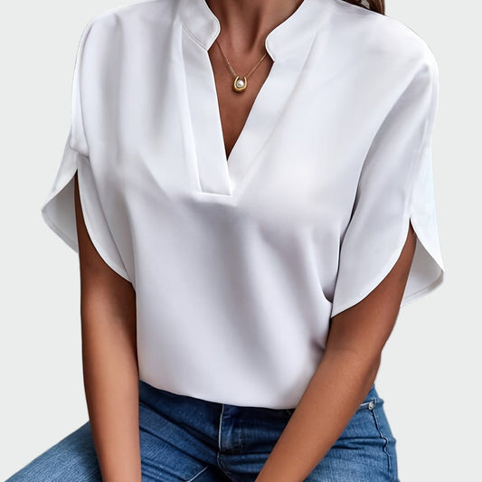 "Camisa com Estampa Drapeada" can be rewritten as "Camisa com Design Drapeado".