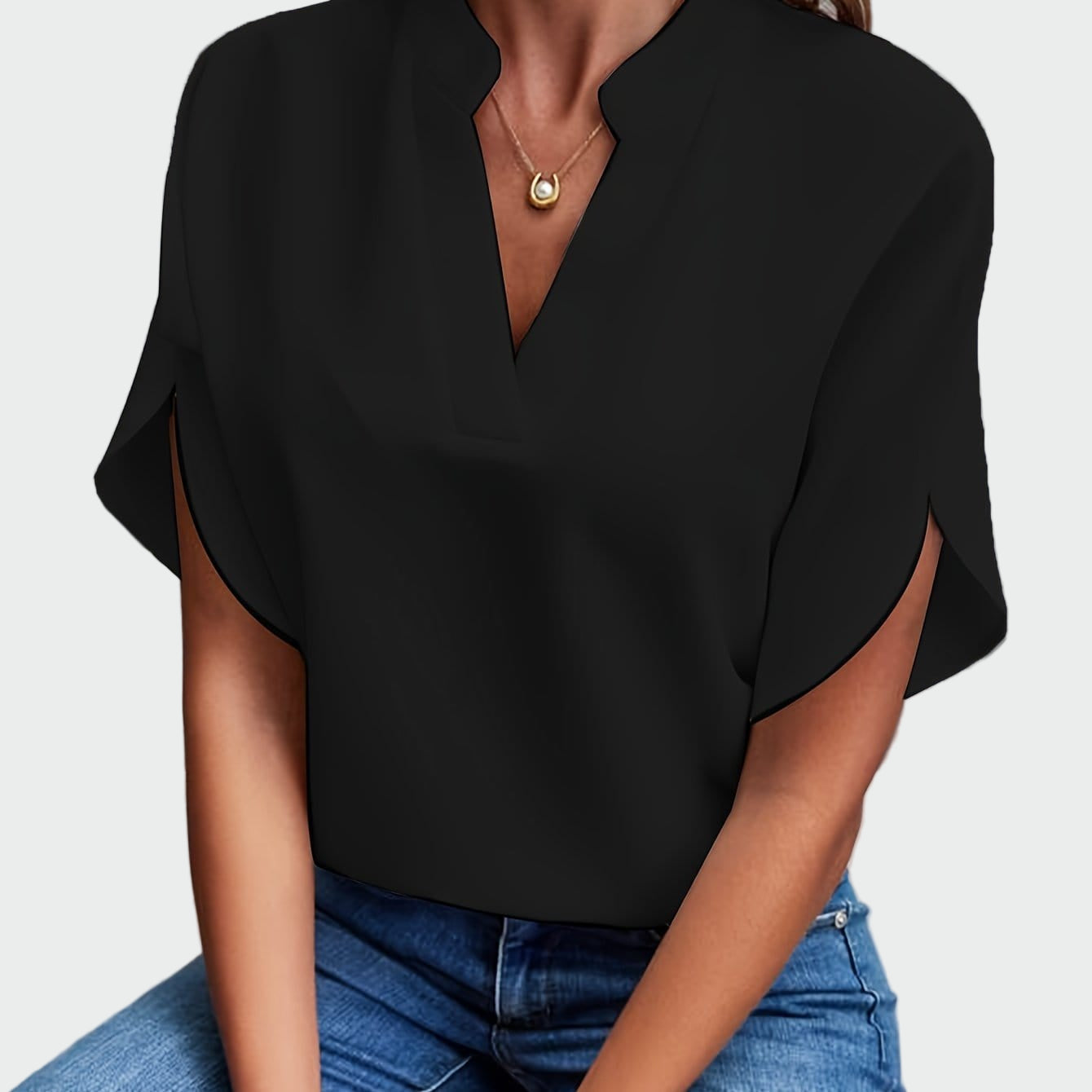 Camisa de diseño drapeado con estampado