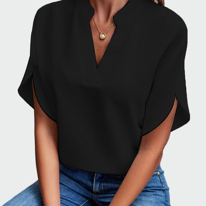Camisa de diseño drapeado con estampado