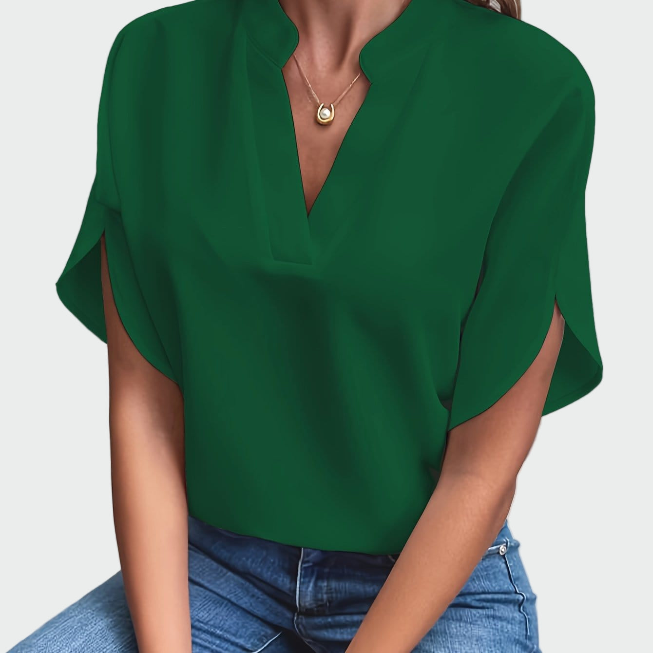 Camisa de diseño drapeado con estampado