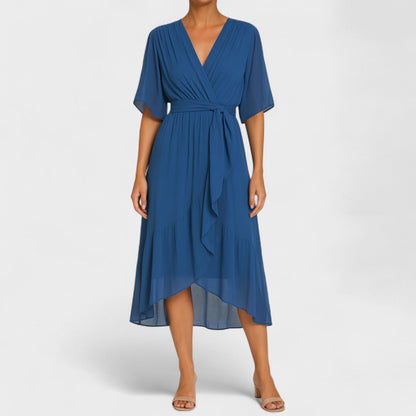 Ialina - Vestido Elegante com Cintura Definida