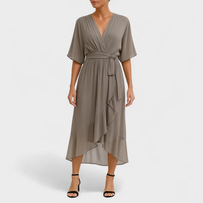 Ialina - Vestido Elegante com Cintura Definida