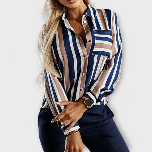 Ema - Blusa Casual Listrada